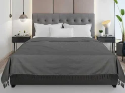 Katoenen Sprei Met Franjes - 230 X 250 Cm - Grijs - Segna-OZAIA Best