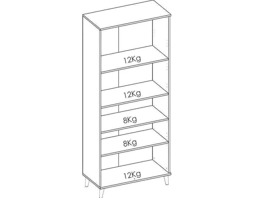 Keukenbuffet Wajdi - 4 Deuren En 1 Nis - Wit En Eiken-Vente-unique Outlet