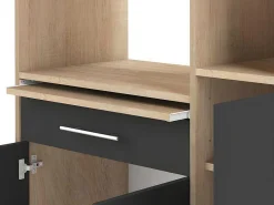 Keukenmeubel Mady - 5 Kasten En 1 Lade - Zwart & Eiken-Vente-unique Outlet