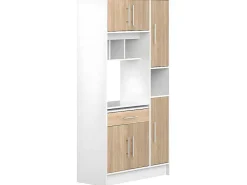 Keukenmeubel Mady - 5 Kasten & 1 Lade - Wit En Eiken-Vente-unique