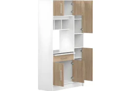 Keukenmeubel Mady - 5 Kasten & 1 Lade - Wit En Eiken-Vente-unique