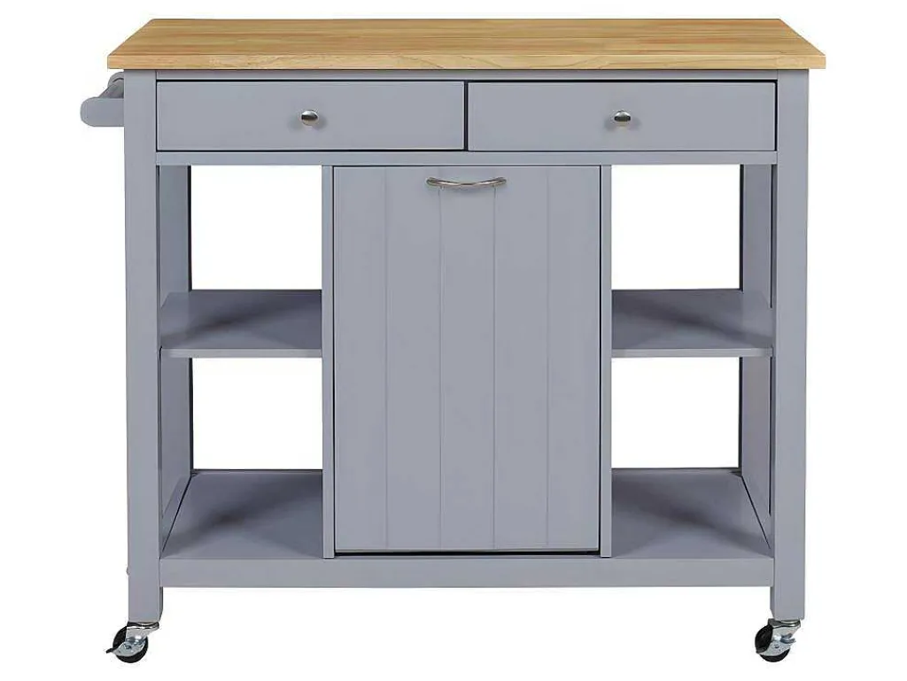 Keukentafeltje Op Wielen Haley - 1 Deur En 2 Laden - Hevea-Vente-unique New