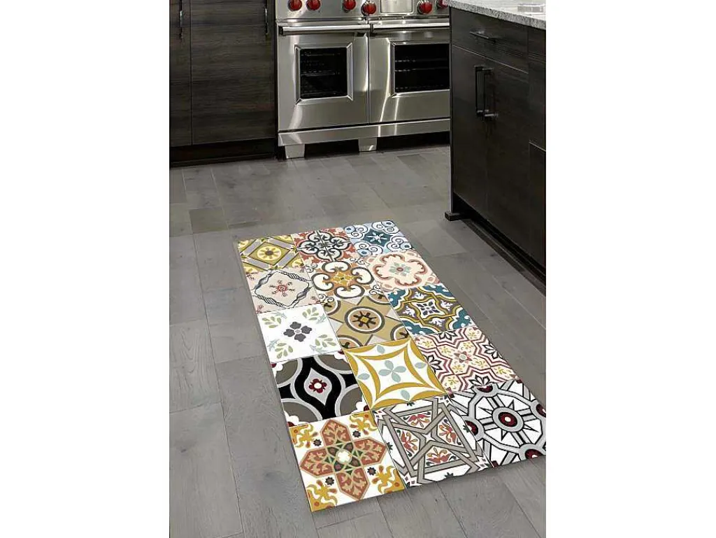 Keukentapijt Van Vinyl Met Vloertegelmotief Rica - 49,5 X 83 Cm - Meerkleurig-OZAIA Sale