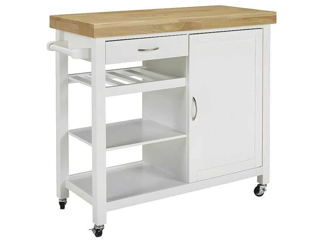 Keukentrolley Skyler Op Wieltjes - 1 Deur & 1 Lade - Hevea-Vente-unique Outlet