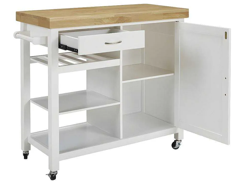 Keukentrolley Skyler Op Wieltjes - 1 Deur & 1 Lade - Hevea-Vente-unique Outlet
