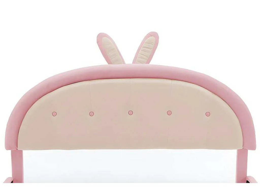 Kinderbed Bekleed Met Fluweel 140X200Cm - Met Lattenbodem - Roze-ModernLuxe Online
