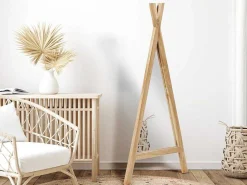 Kinderspiegel Van Teakhout - B55 X H120 Cm - Naturel - Batam-OZAIA Outlet