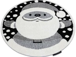 Kindertapijt Joy Rond , Santa Sinterklaas Voor Kinderen - Structuree Cercle 140 Cm-RugsX Hot