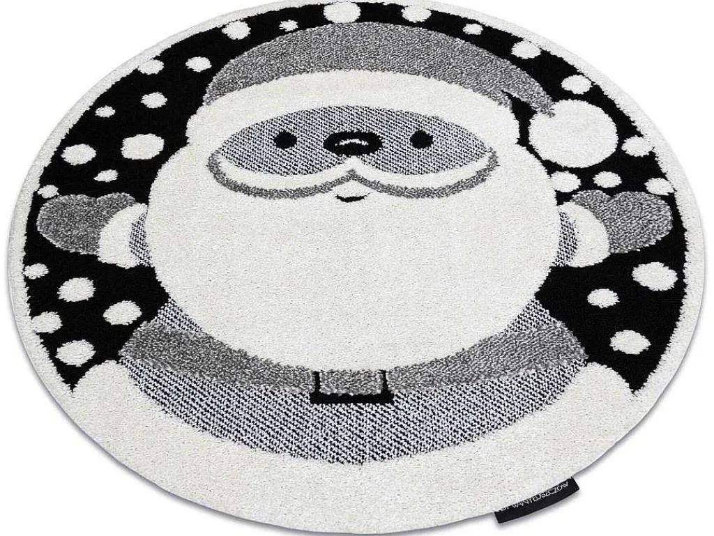 Kindertapijt Joy Rond , Santa Sinterklaas Voor Kinderen - Structuree Cercle 140 Cm-RugsX Hot