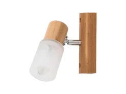 Kira Wood Wandlamp, Beuken, Wit, 6X12X18 Cm,-EPIKASA Clearance