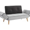 Klik-Klak Bedbank Van Stof Ebaty Ii - Lichtgrijs En Antraciet-Vente-unique Discount