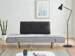Klik-Klak Bedbank Van Stof Ebaty Ii - Lichtgrijs En Antraciet-Vente-unique Discount