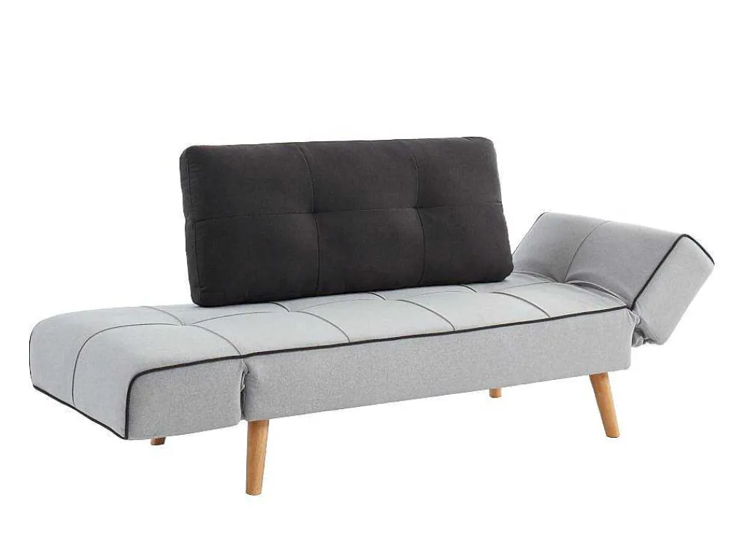 Klik-Klak Bedbank Van Stof Ebaty Ii - Lichtgrijs En Antraciet-Vente-unique Discount