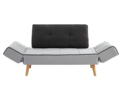 Klik-Klak Bedbank Van Stof Ebaty Ii - Lichtgrijs En Antraciet-Vente-unique Discount