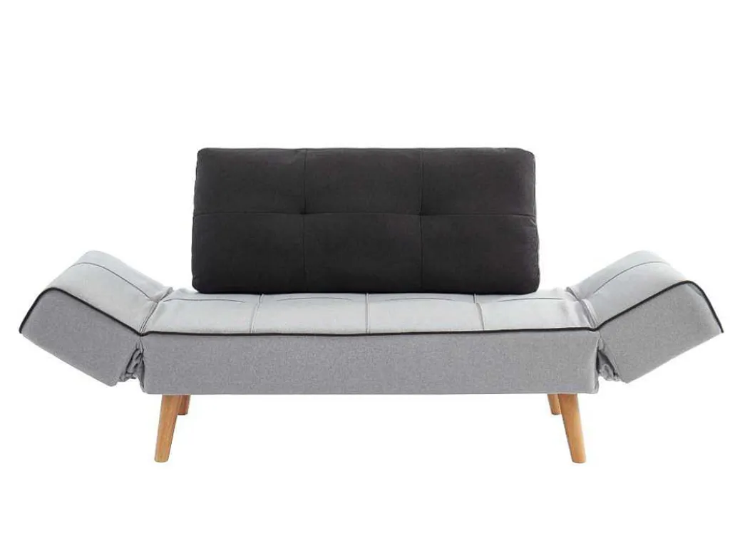 Klik-Klak Bedbank Van Stof Ebaty Ii - Lichtgrijs En Antraciet-Vente-unique Discount