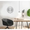 Klok Geometrisch 2, Wit, Zwart, 50X1,5X50 Cm,-EPIKASA Outlet