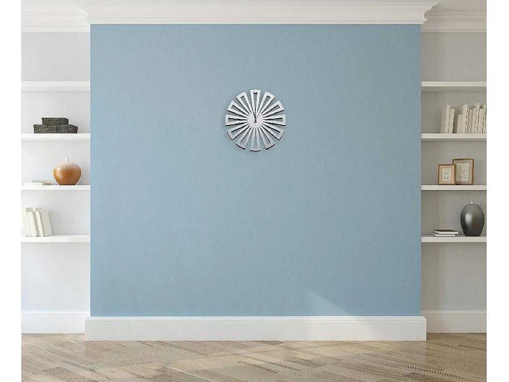 Klok Geometrisch 2, Wit, Zwart, 50X1,5X50 Cm,-EPIKASA Outlet