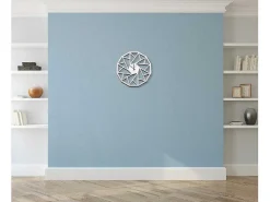 Klok Geometrisch 1, Wit, Zwart, 50X1,5X50 Cm,-EPIKASA Outlet
