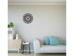 Klok Geometrisch 4, Zwart, 50X1,5X50 Cm,-EPIKASA Clearance