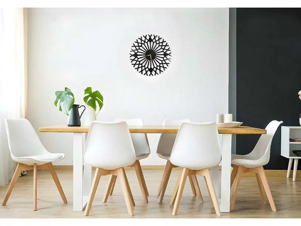 Klok Geometrisch 3, Zwart, 50X1,5X50 Cm,-EPIKASA Online