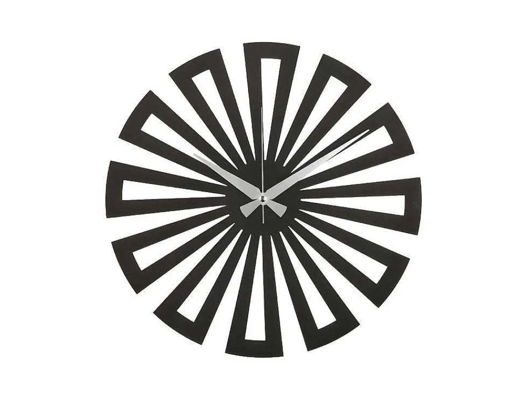 Klok Geometrisch 6, Zwart, Zilver, 50X1,5X50 Cm,-EPIKASA Sale