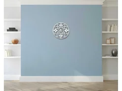 Klok Geometrisch, Wit, Zwart, 50X1,5X50 Cm,-EPIKASA Discount