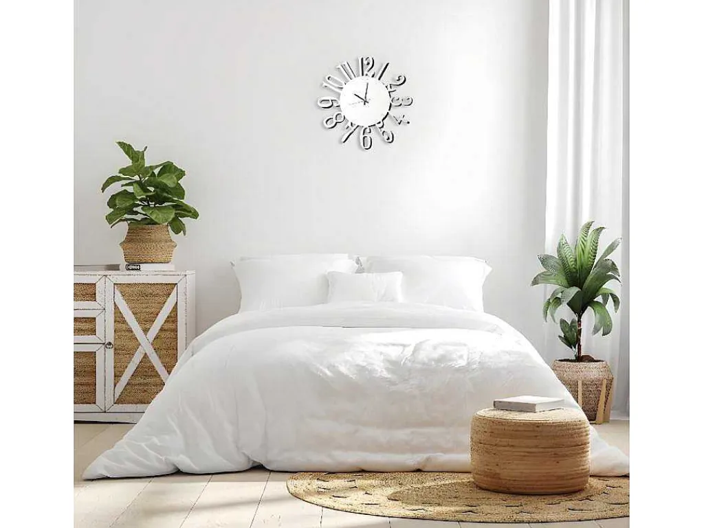 Klok Numbers 1, Wit, Zwart, 50X1,5X50 Cm,-EPIKASA Discount