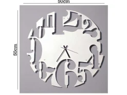 Klok Numbers 2, Wit, Zwart, 50X1,5X50 Cm,-EPIKASA Best