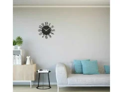 Klok Numbers 4, Zwart, Zilver, 50X1,5X50 Cm,-EPIKASA Hot