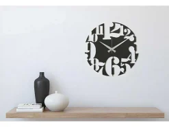 Klok Numbers 3, Zwart, Zilver, 50X1,5X50 Cm,-EPIKASA Hot
