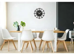 Klok Numbers 5, Zwart, Zilver, 50X1,5X50 Cm,-EPIKASA Discount