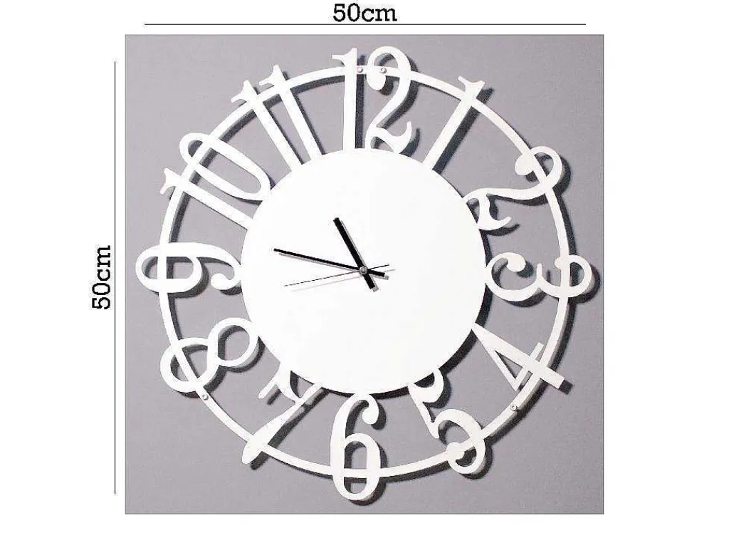 Klok Numbers, Wit, Zwart, 50X1,5X50 Cm,-EPIKASA Hot