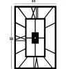 Klok Rechthoekige, Zwart, 33X1,5X50 Cm,-EPIKASA New