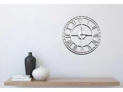 Klok Vintage 7, Wit, Zwart, 50X1,5X50 Cm,-EPIKASA Hot