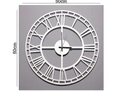 Klok Vintage 7, Wit, Zwart, 50X1,5X50 Cm,-EPIKASA Hot