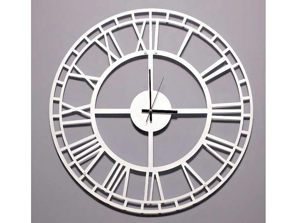 Klok Vintage 7, Wit, Zwart, 50X1,5X50 Cm,-EPIKASA Hot
