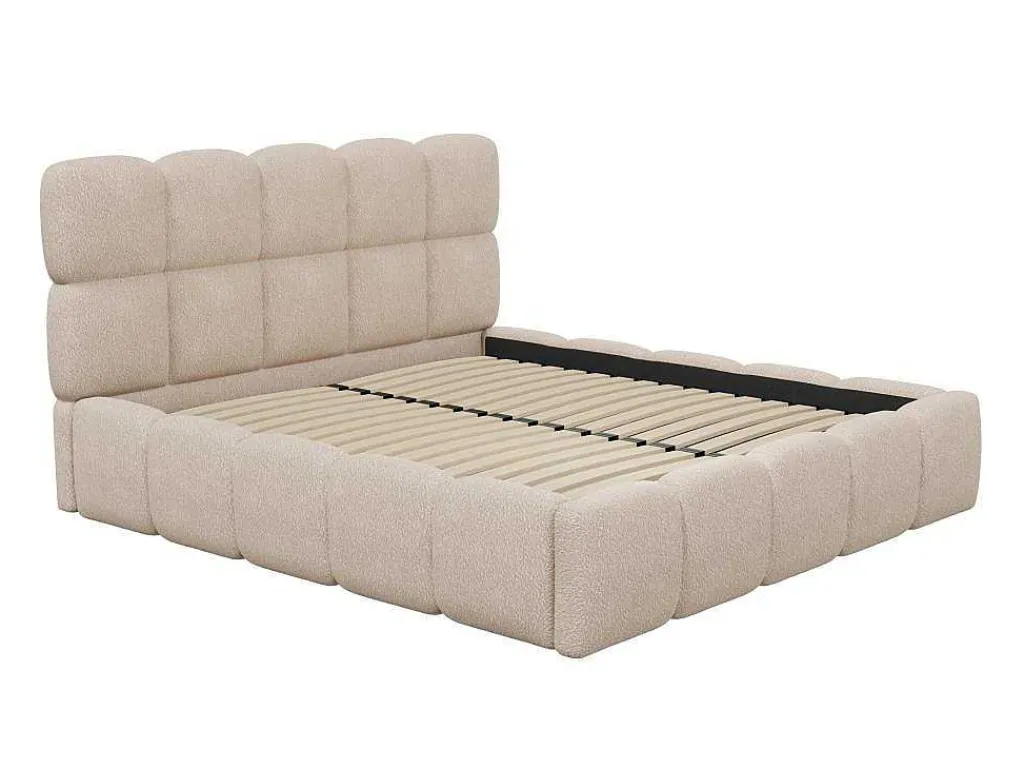 Kofferbed - 160 X 200 Cm - Teddy-Stof - Beige - Damado - Van-PASCAL MORABITO Online
