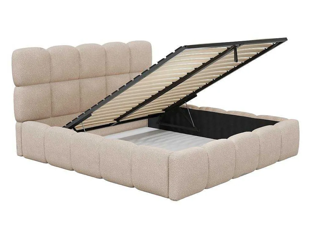 Kofferbed - 160 X 200 Cm - Teddy-Stof - Beige - Damado - Van-PASCAL MORABITO Online