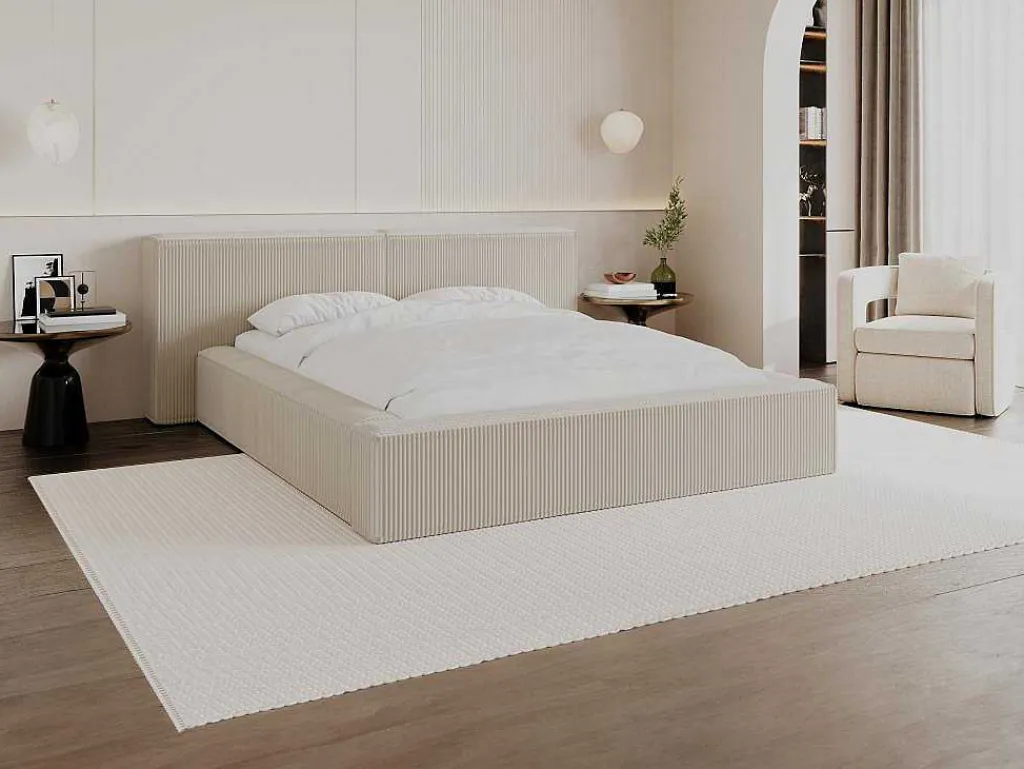 Kofferbed 180 X 200 Cm - Corduroy - Beige - Timano - Van-PASCAL MORABITO Clearance