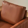 Kunstleren Chesterfield Fauteuil Met Dik Kussen - Goud Metalen Poten - Bruin-ModernLuxe Best
