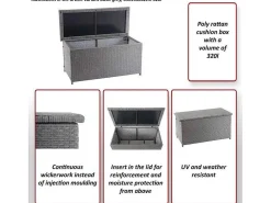 Kussenbox Van Polyrattan Mcw-D88 Iii, Basic Grijs, 51X100X50Cm 170L-Vente-unique Hot