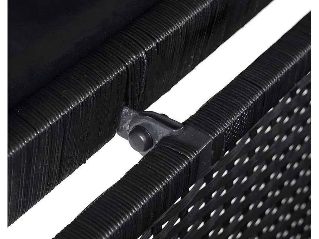Kussenbox Van Polyrattan Mcw-D88 Iii, Basic Zwart, 63X135X52Cm 320L-Vente-unique Discount