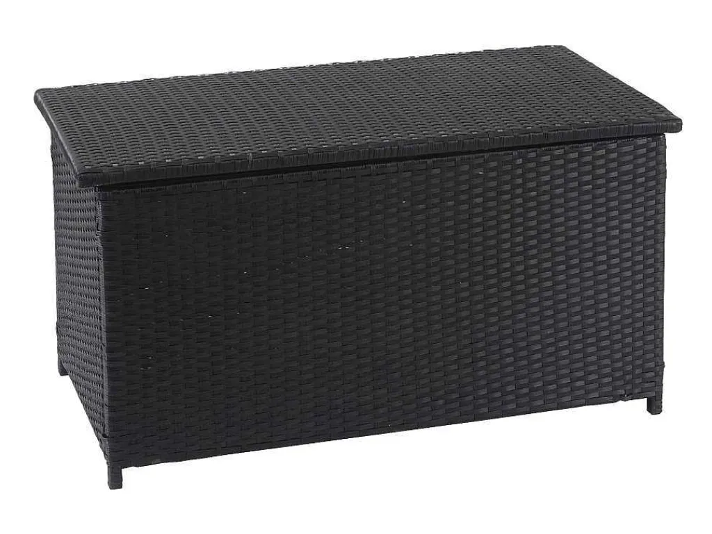 Kussenbox Van Polyrattan Mcw-D88 Iii, Basic Zwart, 63X135X52Cm 320L-Vente-unique Discount
