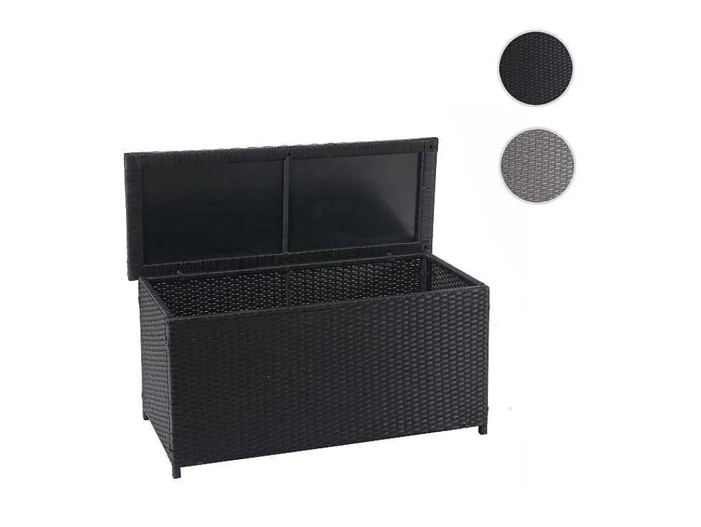 Kussenbox Van Polyrattan Mcw-D88 Iii, Basic Zwart, 63X135X52Cm 320L-Vente-unique Discount