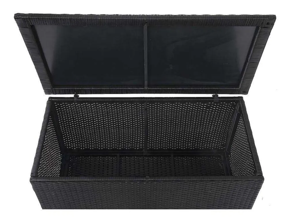 Kussenbox Van Polyrattan Mcw-D88 Iii, Basic Zwart, 63X135X52Cm 320L-Vente-unique Discount