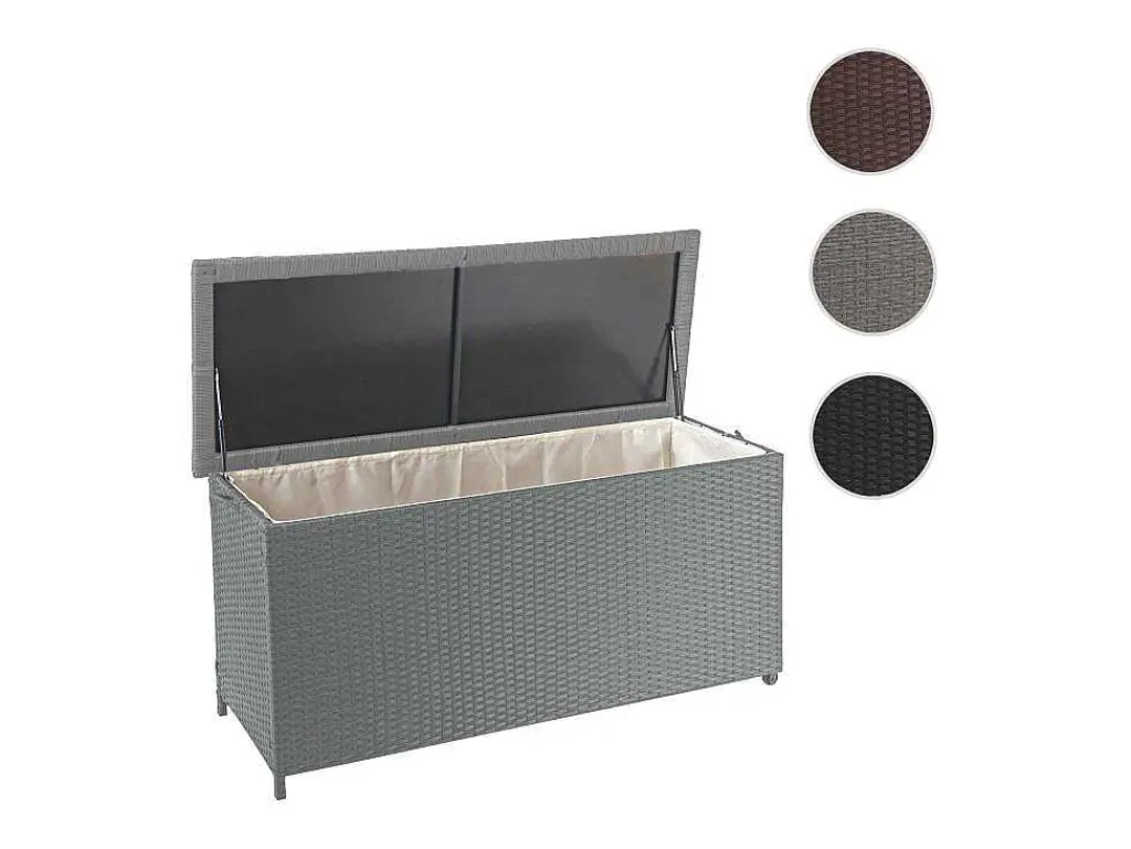 Kussenbox Van Polyrattan Mcw-D88 Iii, Premium Grijs, 63X135X52Cm 320L-Vente-unique Sale