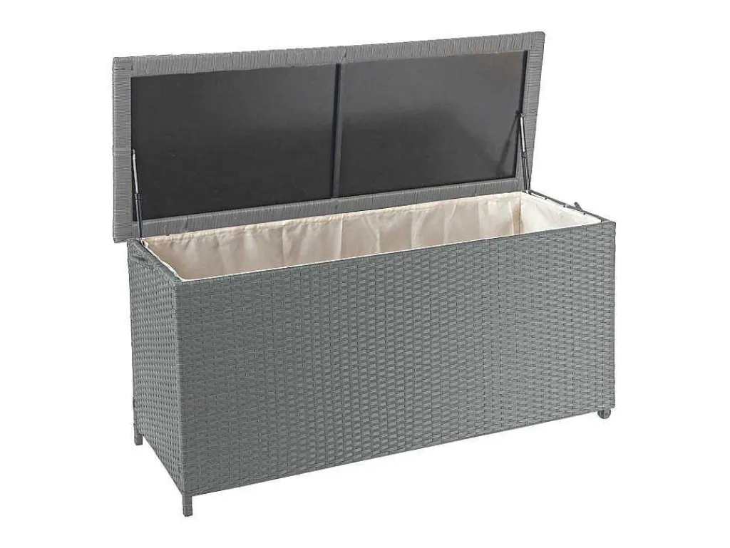 Kussenbox Van Polyrattan Mcw-D88 Iii, Premium Grijs, 63X135X52Cm 320L-Vente-unique Sale