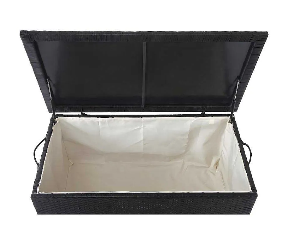 Kussenbox Van Polyrattan Mcw-D88 Iii, Premium Zwart, 51X115X59Cm 250L-Vente-unique Outlet