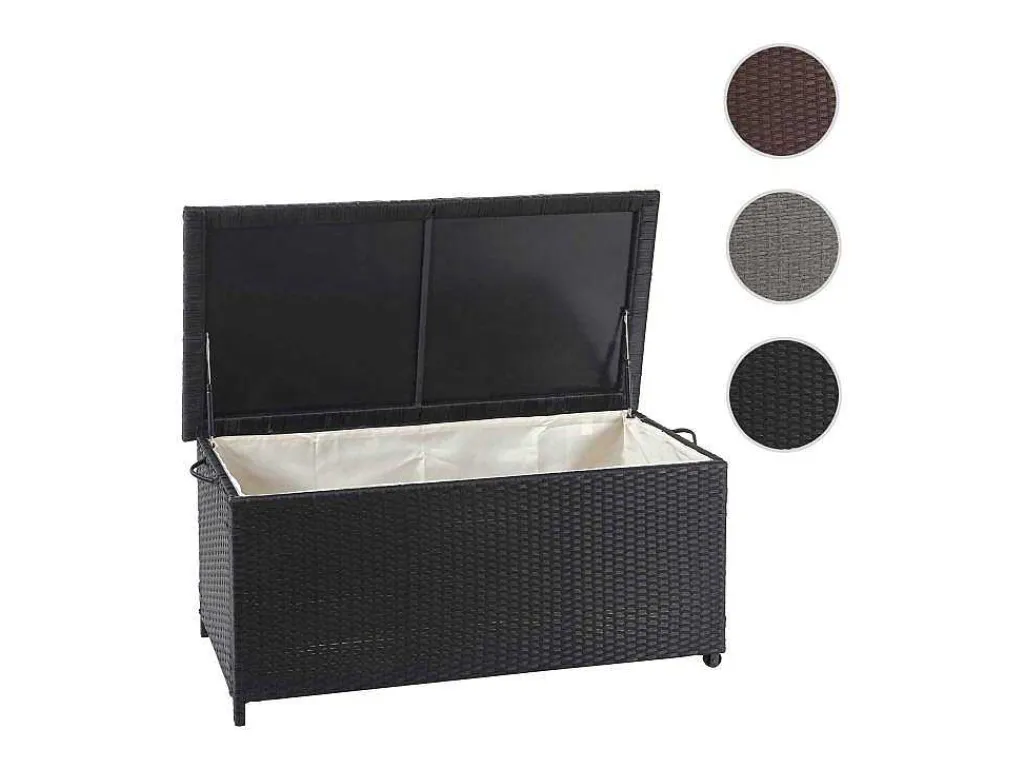 Kussenbox Van Polyrattan Mcw-D88 Iii, Premium Zwart, 51X115X59Cm 250L-Vente-unique Outlet