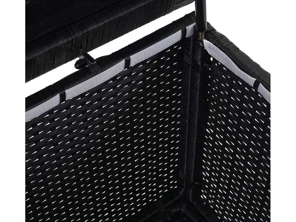 Kussenbox Van Polyrattan Mcw-D88 Iii, Premium Zwart, 51X115X59Cm 250L-Vente-unique Outlet